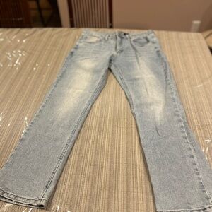 RSQ Men's Faded Blue Straight Jeans